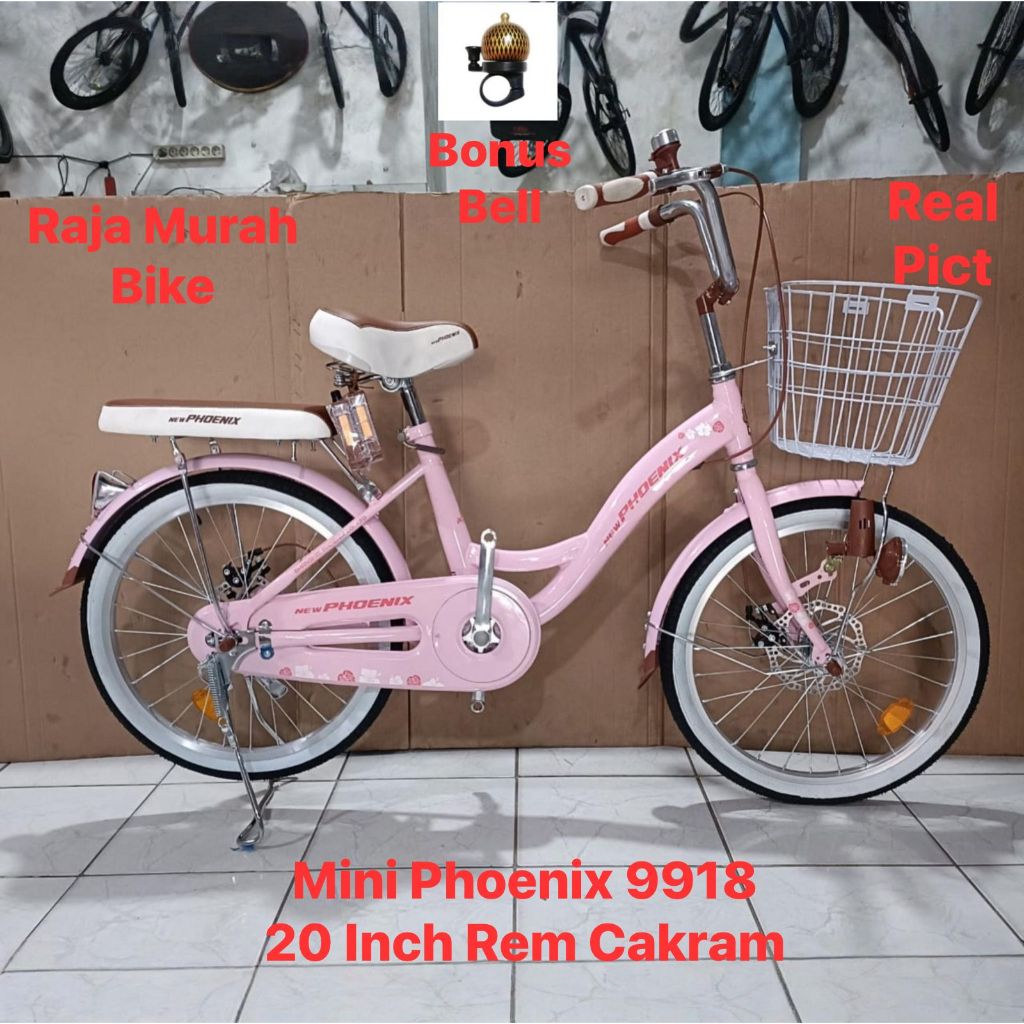 Sepeda Perempuan Keranjang Mini 20 Inch Phoenix 9918  DB Terbaru sepeda Phoenix 9918 Rem Cakram