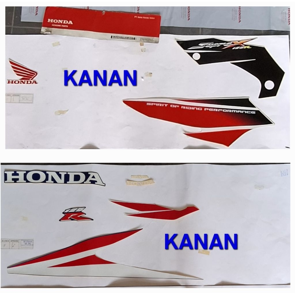 Strping stiker supra x 125 old 2006. Original AHM