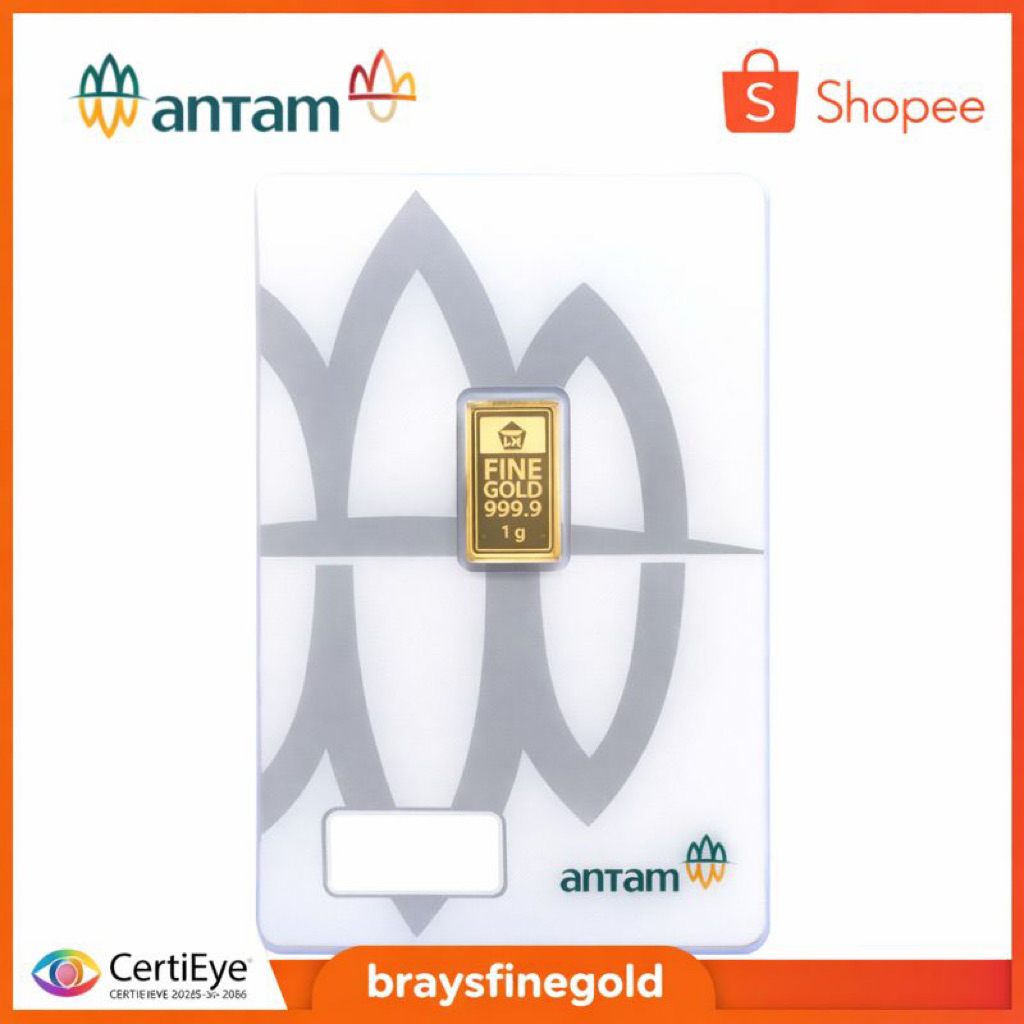 Emas Antam 1 Gram Logam Mulia 999.9 CertiEye 2025 Asli Original