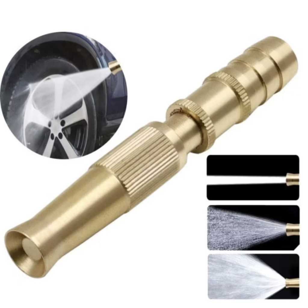 Semprotan Air Lurus Kuning SL1 Nozzle Selang Air Kuningan Taman Mobil ERNESTO