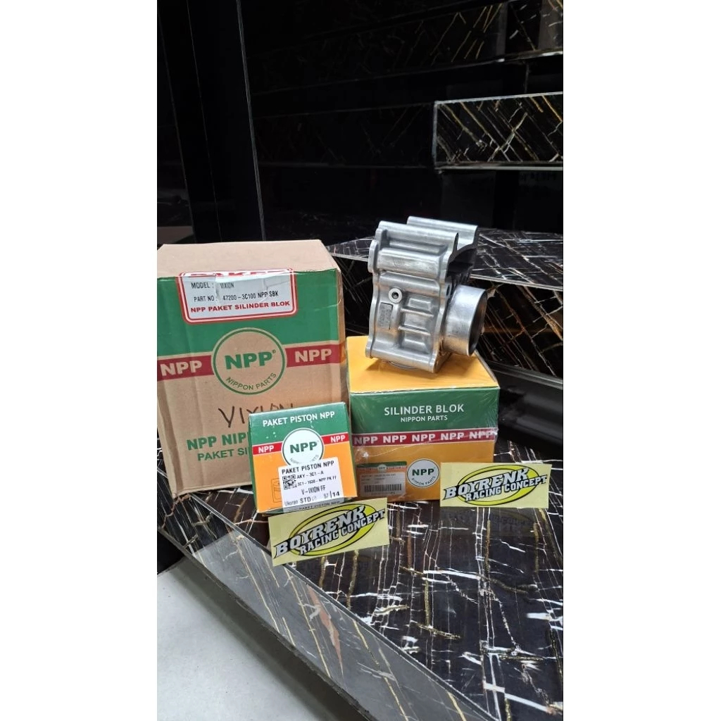 CYLINDER BLOK ASSY SET PISTON VIXION NEW VIXION OLD NPP TIPE 3C1 - BOYRENK RACING