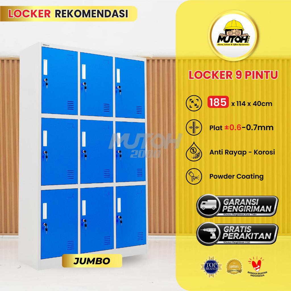 loker besi loker kantor lemari locker karyawan helm in loker 9 Pintu JUMBO MUTOH2000