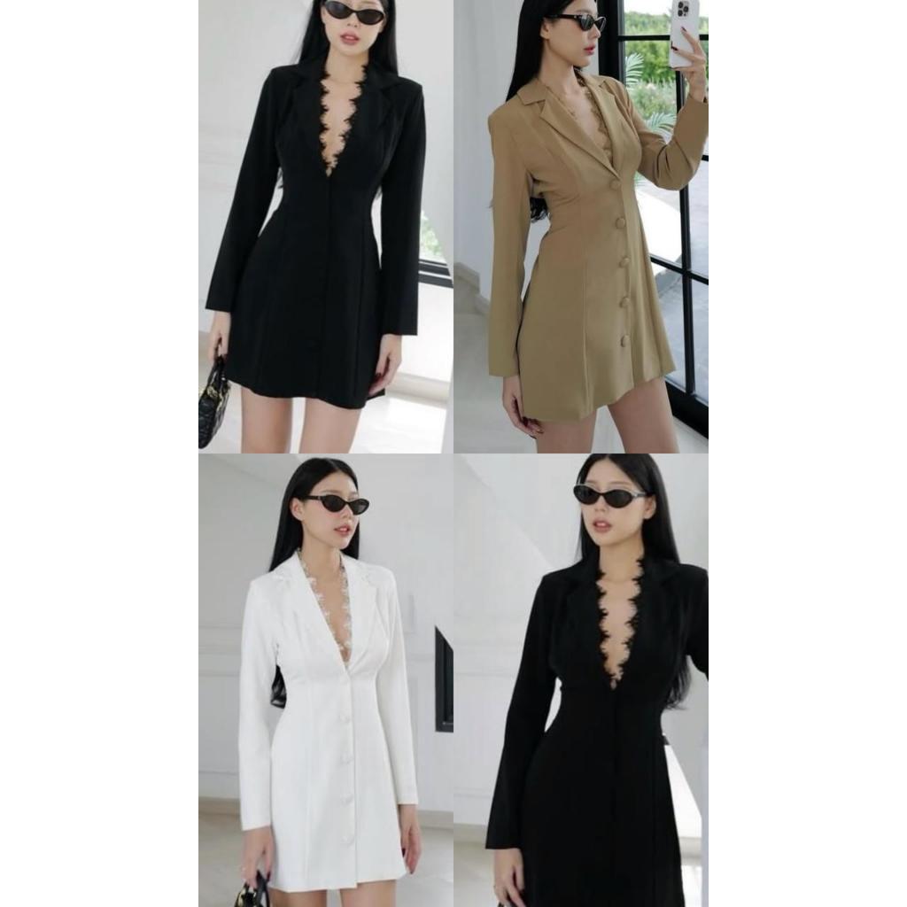 Jms - 701 / Dress blazer lengan panjang / Dress blazer mini / dress sexy elegant /