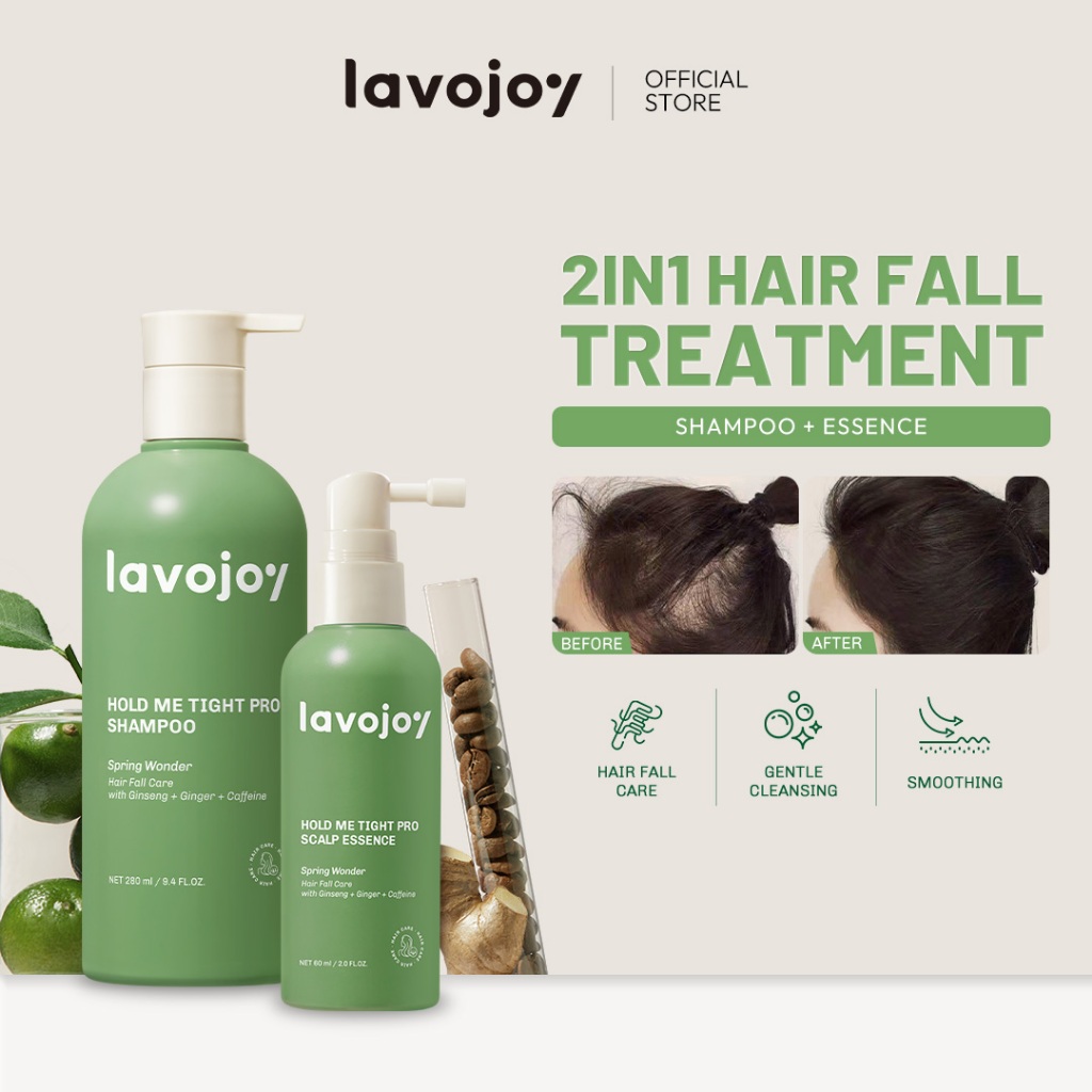 [BUNDLE] Lavojoy Hold Me Tight Pro Shampoo + Scalp Essence Spring Wonder 2in1 Bundle Set | Perawatan