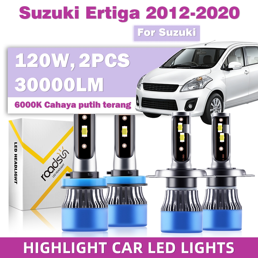 Lampu Depan Mobil LED ROADSUN H4 H11, [Cocok untuk Suzuki Ertiga 2012-2020]