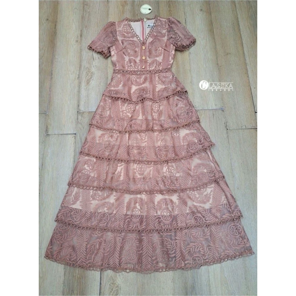 Dress Premium Import Bangkok Dress Kondangan Dress Pesta Dress Natal Dress Umpak - Umpak Premium Ban