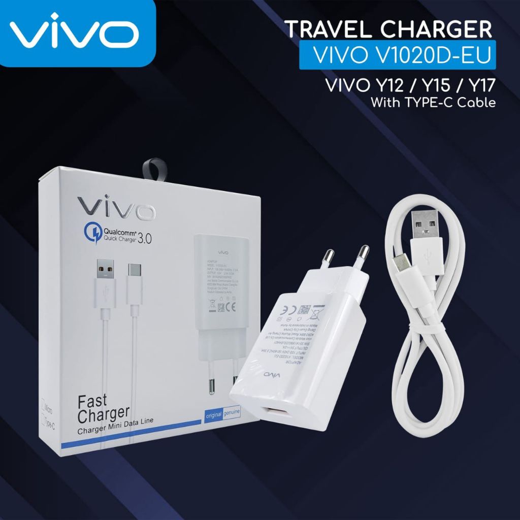 ORI99 - CHARGER VV VIVO V102D Y12 Y15 + KABEL DATA