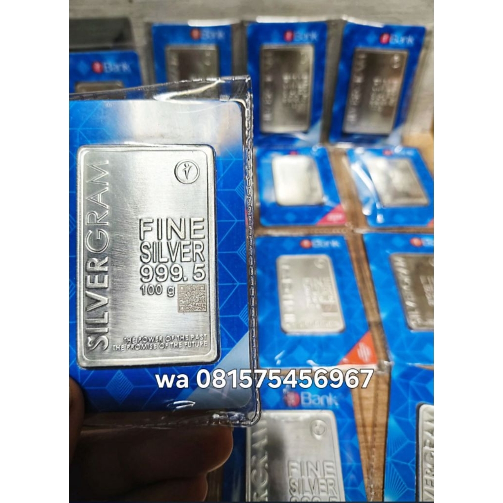 FINE SILVER PERAK BATANGAN 999% 100gr