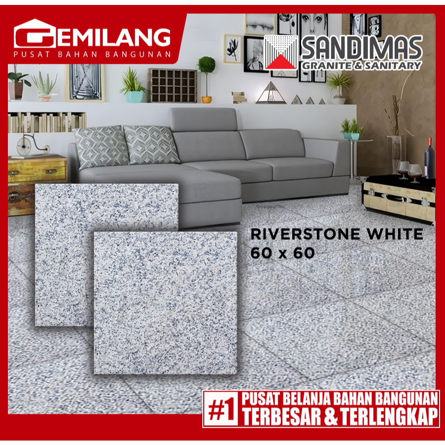 SANDIMAS GRANIT RIVERSTONE WHITE 60 x 60