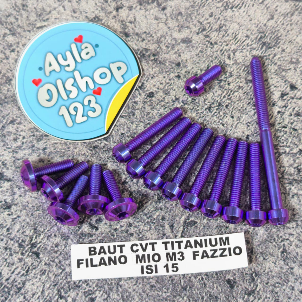 Baut cvt titanium filano / baut titanium cvt fazzio / baut cvt titanium mio m3 isi 15