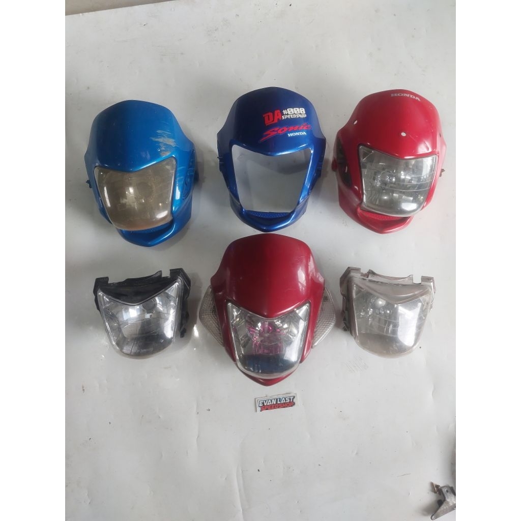 reflektor sonic 125 lampu depan sonic 125