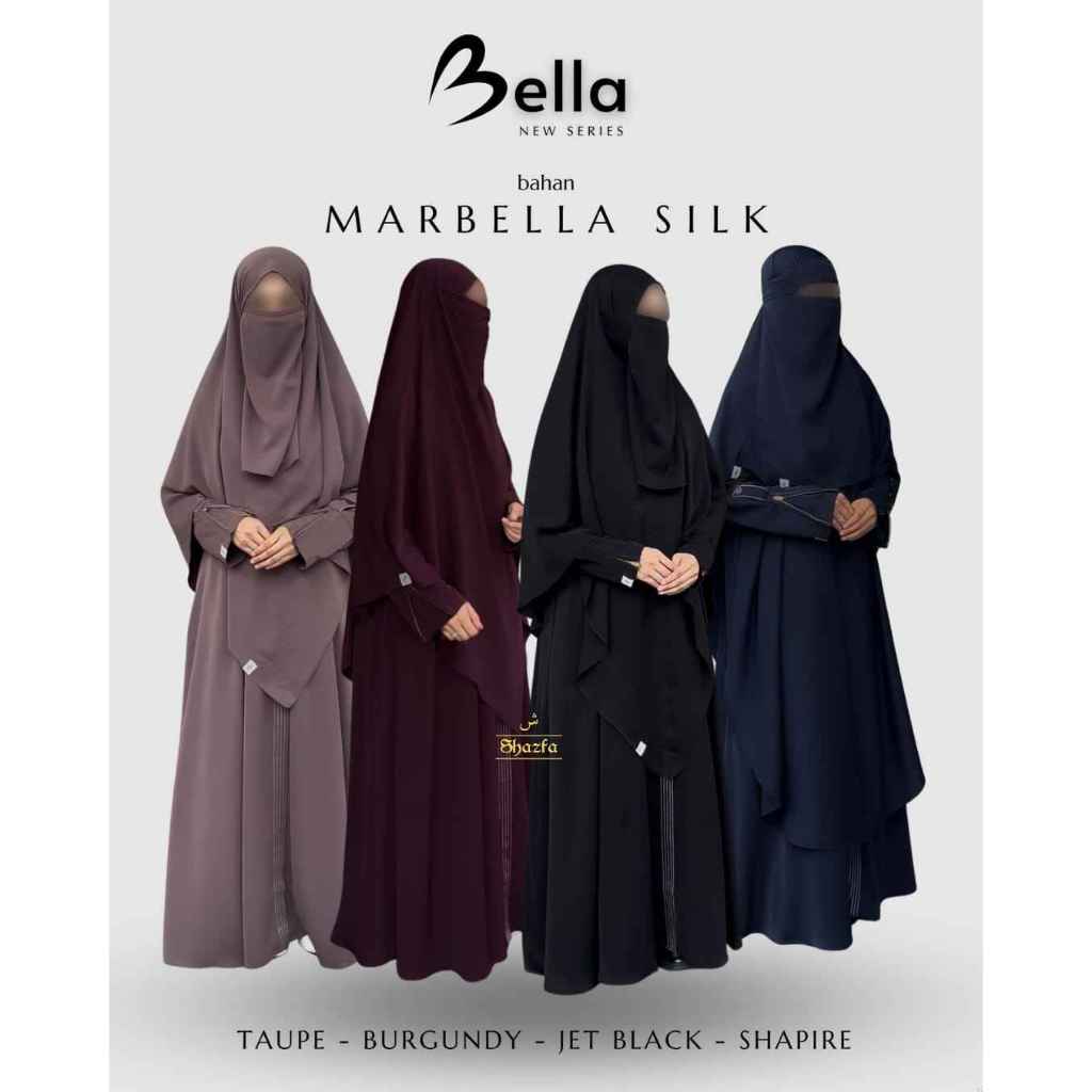 Gamis Bella Set By Shazfa | Gamis Syari | Abaya Wanita Syari | Baju Lebaran | Dress Lebaran UMMA