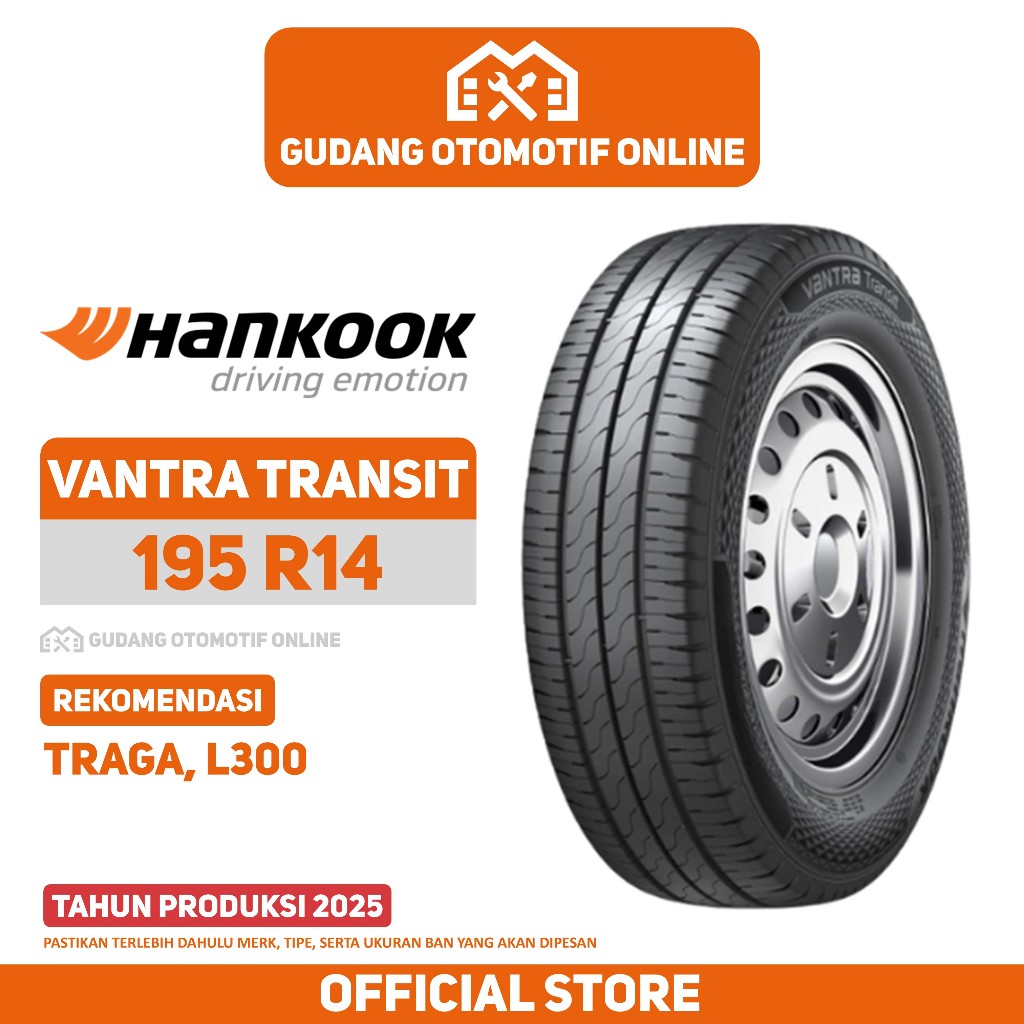 Ban Hankook Vantra Transit 195 R14 Ban Mobil Traga L300 (Tipe Terbaru)