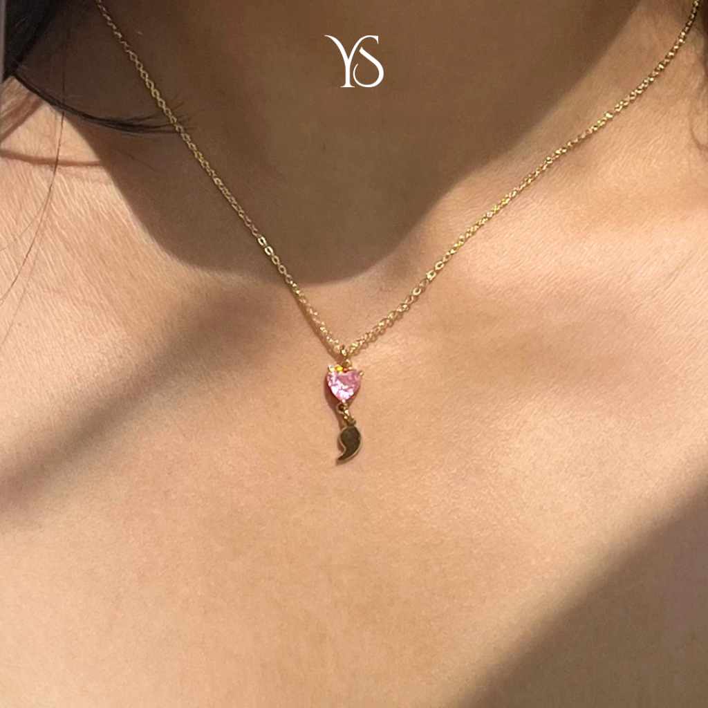 YS - Semicolon Love Necklace KALUNG Titanium Anti Karat