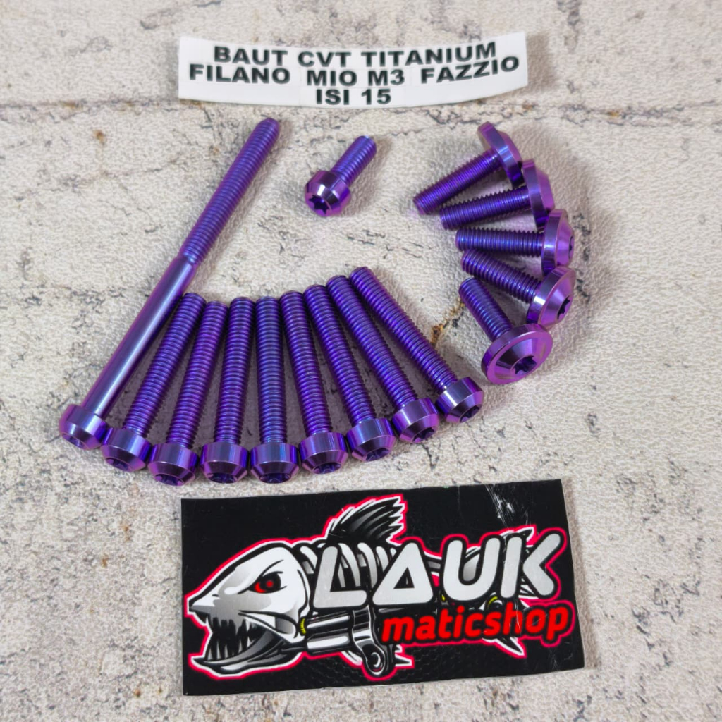 Baut cvt titanium filano / baut titanium cvt fazzio / baut cvt titanium mio m3 isi 15