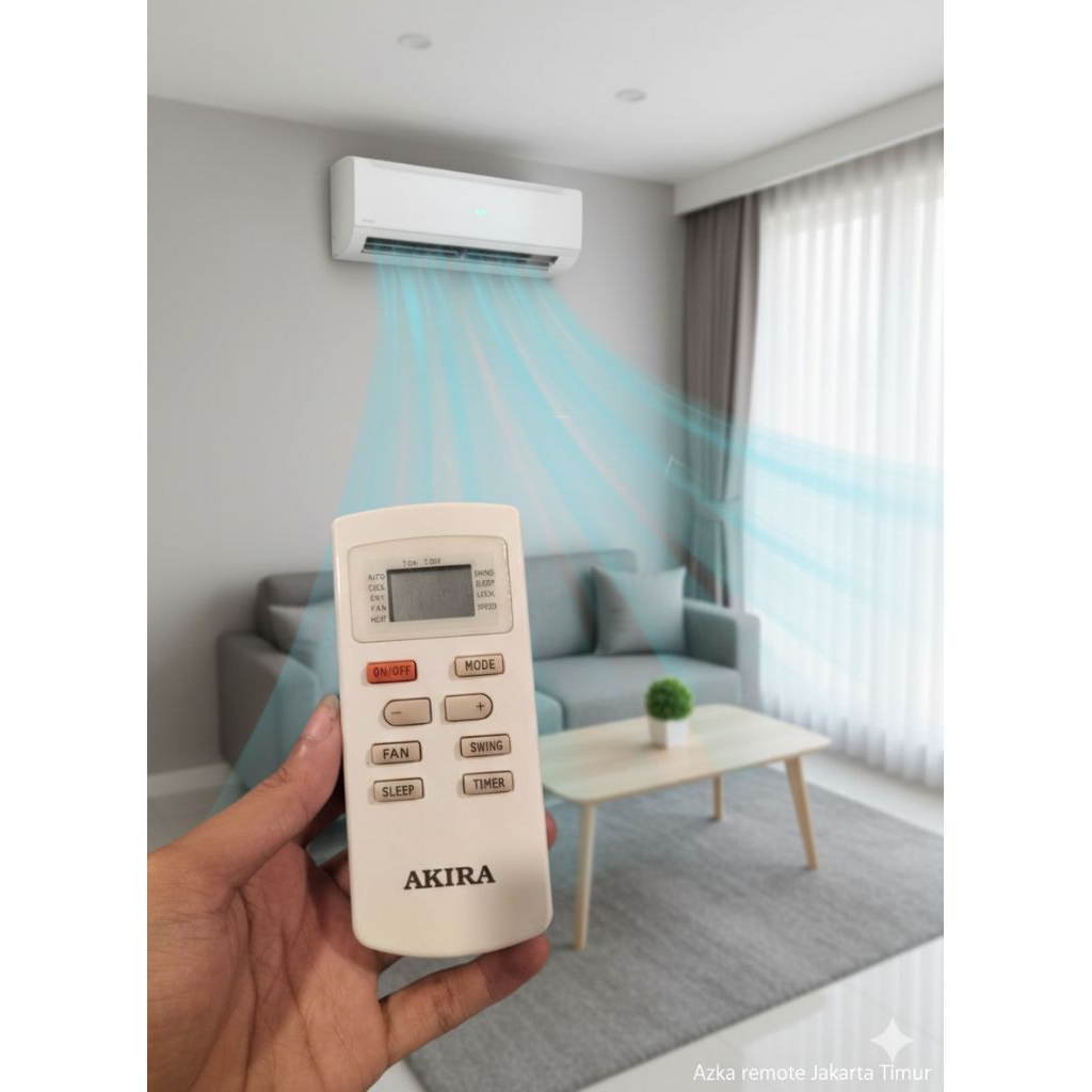 REMOTE REMOT AC AKIRA YX1F ORIGINAL DEVI