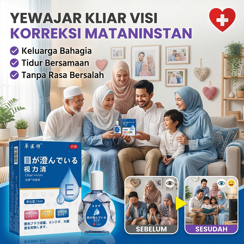 Tetes Mata Jepang (15ml) | Tetes Mata Cair Perawatan Mata | Meredakan Mata Kering, Nyeri Mata, Kemer