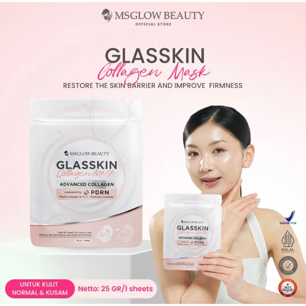 MS GLOW GLASSKIN COLLAGEN MASK