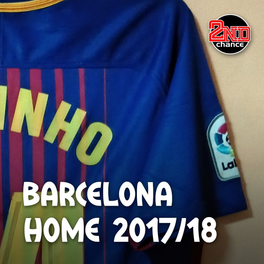 JERSEY BAJU BOLA RETRO  BARCA BARCE.  LONA  2017/18 #14 COUTINHO GRADE ORI MURAH