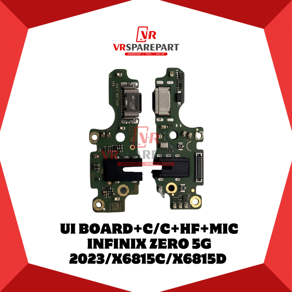 FLEXIBLE PAPAN CAS INFINIX ZERO 5G 2023 / X6815C / X6815D PAPAN CONNECTOR CAS / CHARGER + HF + MIC