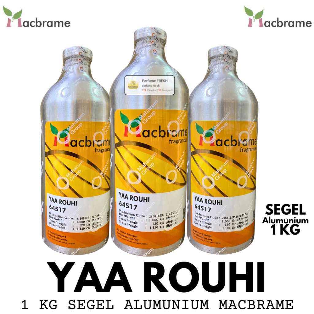 Bibit Parfum MACBRAME // YAA ROUHI ( Va Powder ) 1 KG SEGEL Alumunium