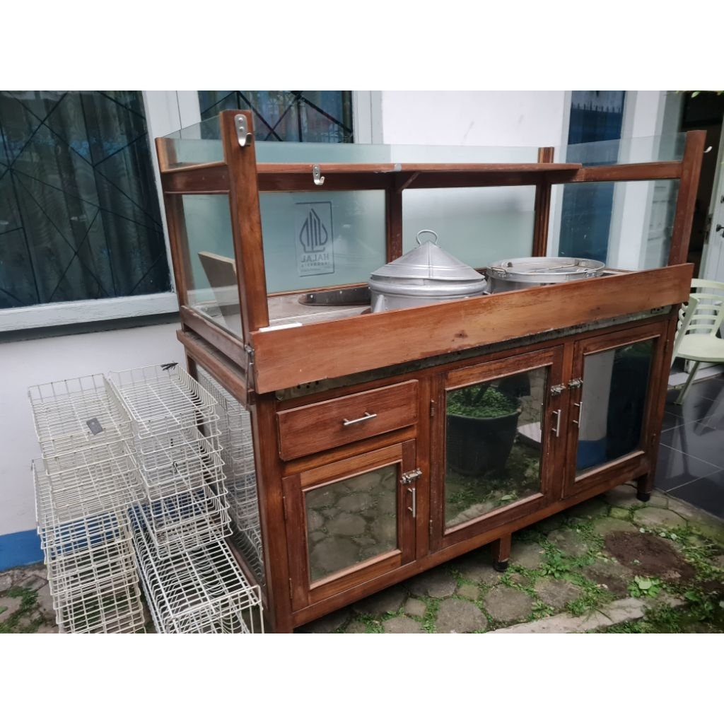 Gerobak Kayu Jati Bakso jualan