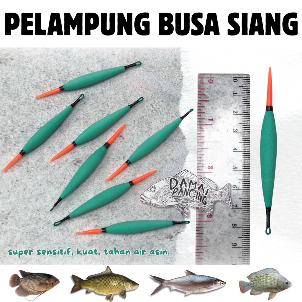 Pelampung Pancing Busa Jarum Lumut Lumutan Ikan Nila Super Sensitif Warna Tosca
