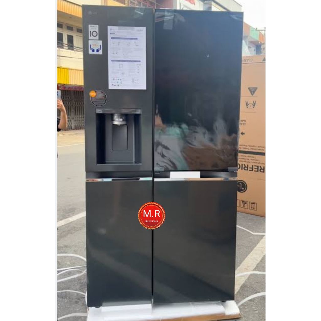 KULKAS LG INSTAVIEW TOK TOK GC-X257CQEW DISPENSER AIR/DISPENSER ES SERUT/DISPENSER ES CUBE GARANSI R