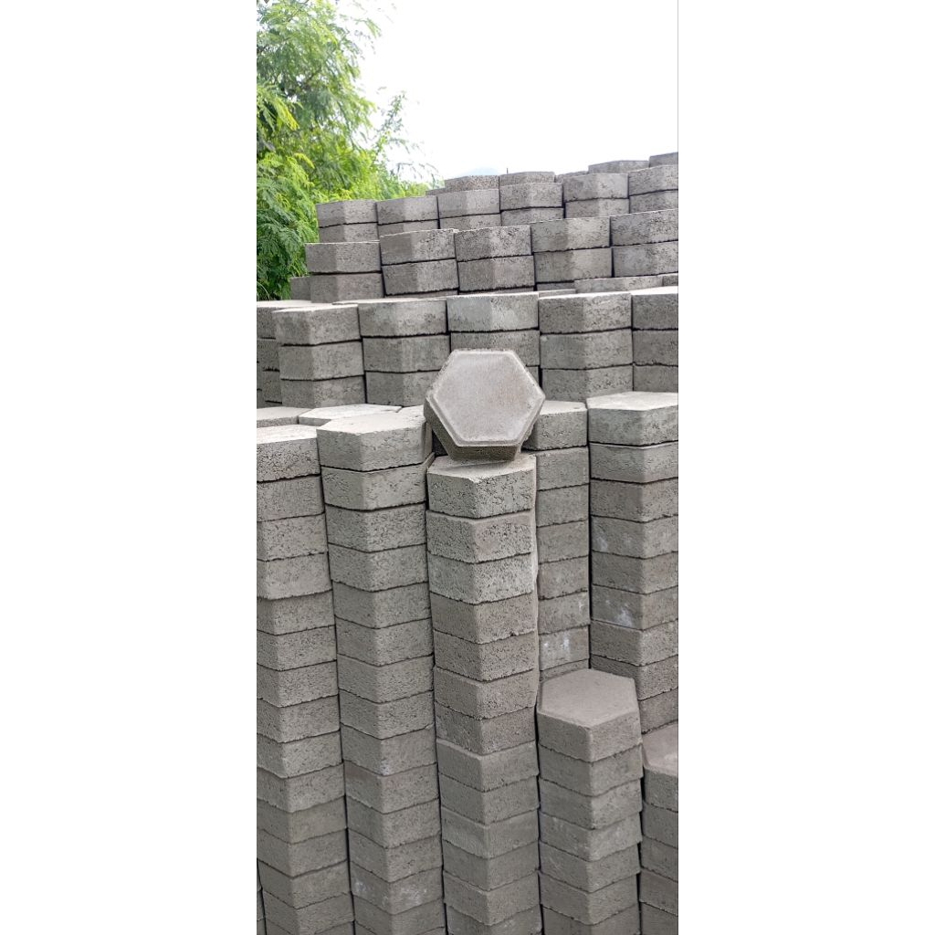 Paving Block Hidrolik Super K300 Model Segi Enam Heksagon Ukuran 20x20 cm Ketebalan 6 & 8 cm Harga P