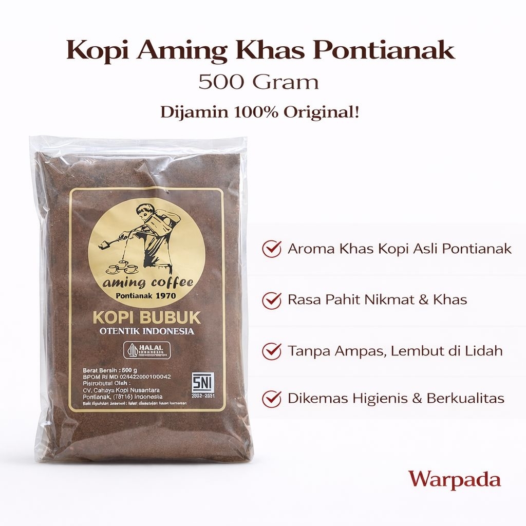 Kopi Aming 500 Gram Asli Pontianak Original - Rasa Asli
