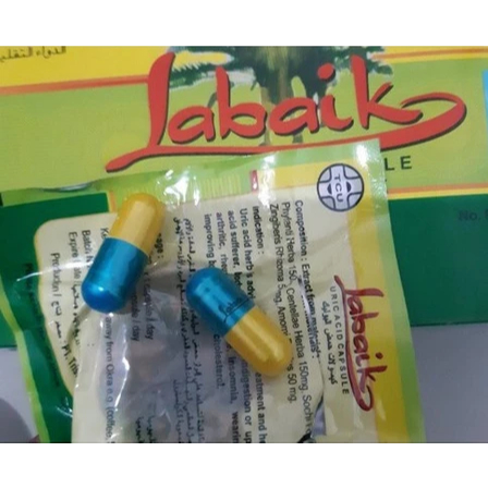 [COD] Kapsul Labaik Original Obat Asam Urat Pegal Linu isi 12 sachet