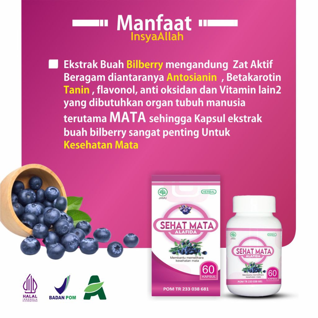 SEHAT MATA Alafida Kapsul Bilberry