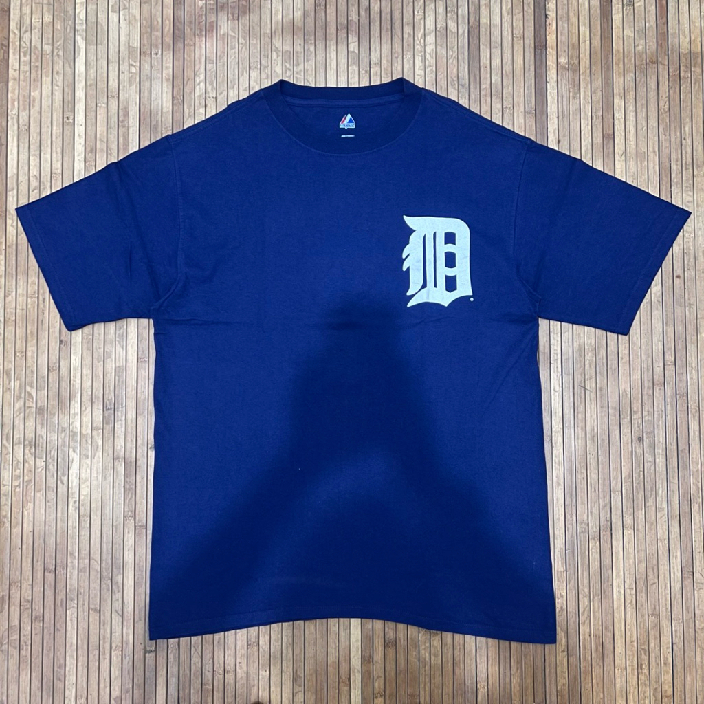 VINTAGE MAJESTIC DETROIT TIGERS RODRIGUEZ 7 DARK NAVY TSHIRT