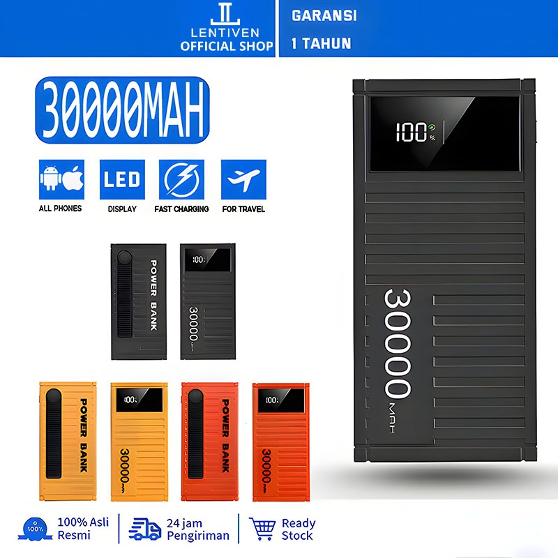 LENTIVEN Powerbank 30000 mAh Mini with Fast Charging BH73