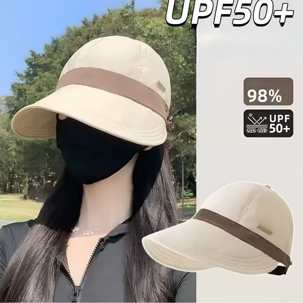 Topi Wanita Pelindung Matahari Anti UV Waterproof Portable Foldable Sun Hat - Topi Olahraga Golf Man