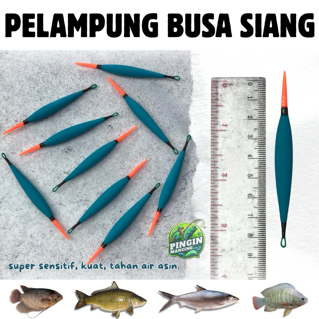 Pelampung Pancing Busa Jarum Siang Super Sensitif Ikan Mas Nila Gurami Bandeng Patin Bawal Lele Warn