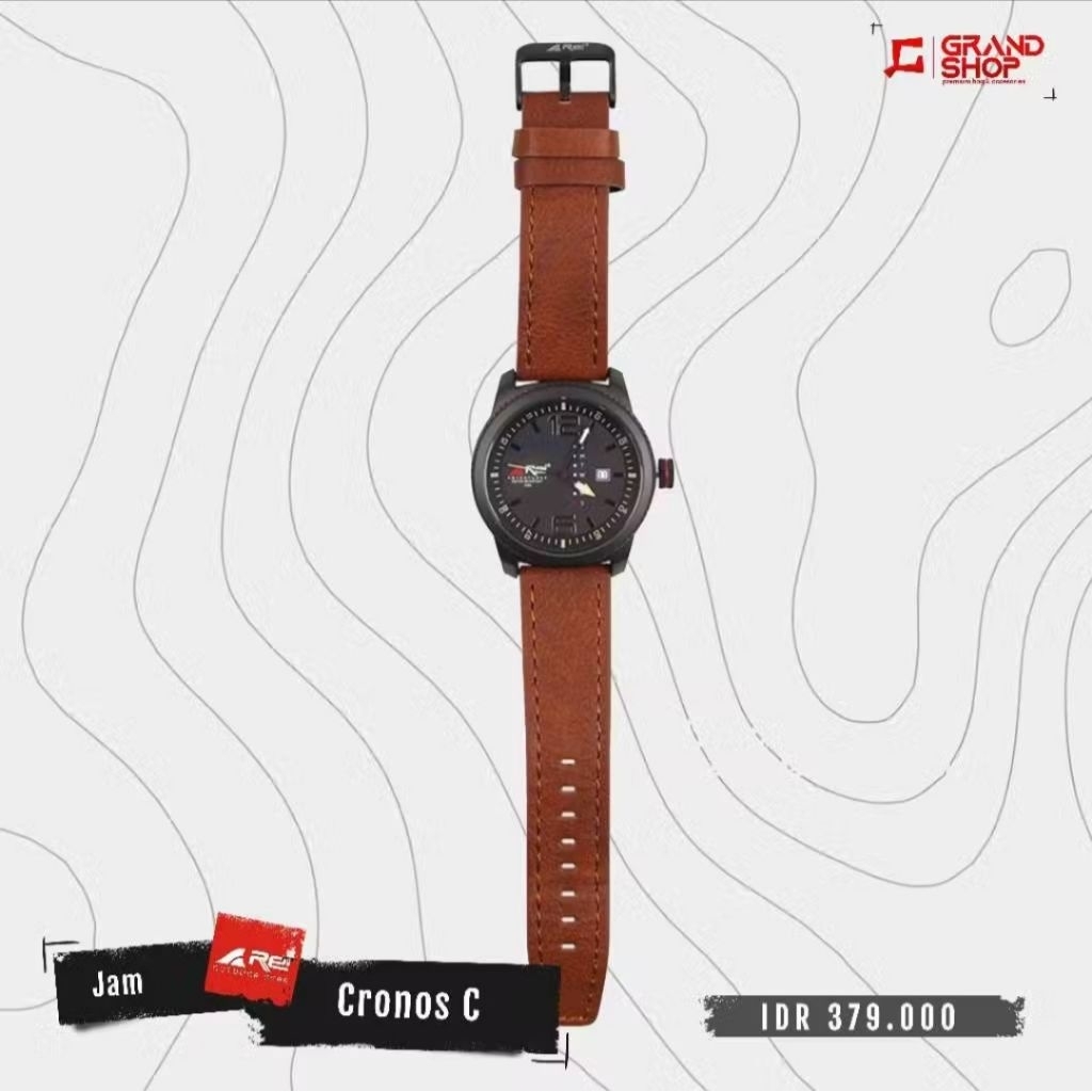Original New Jam Tangan Arei chronos Hitam Pria