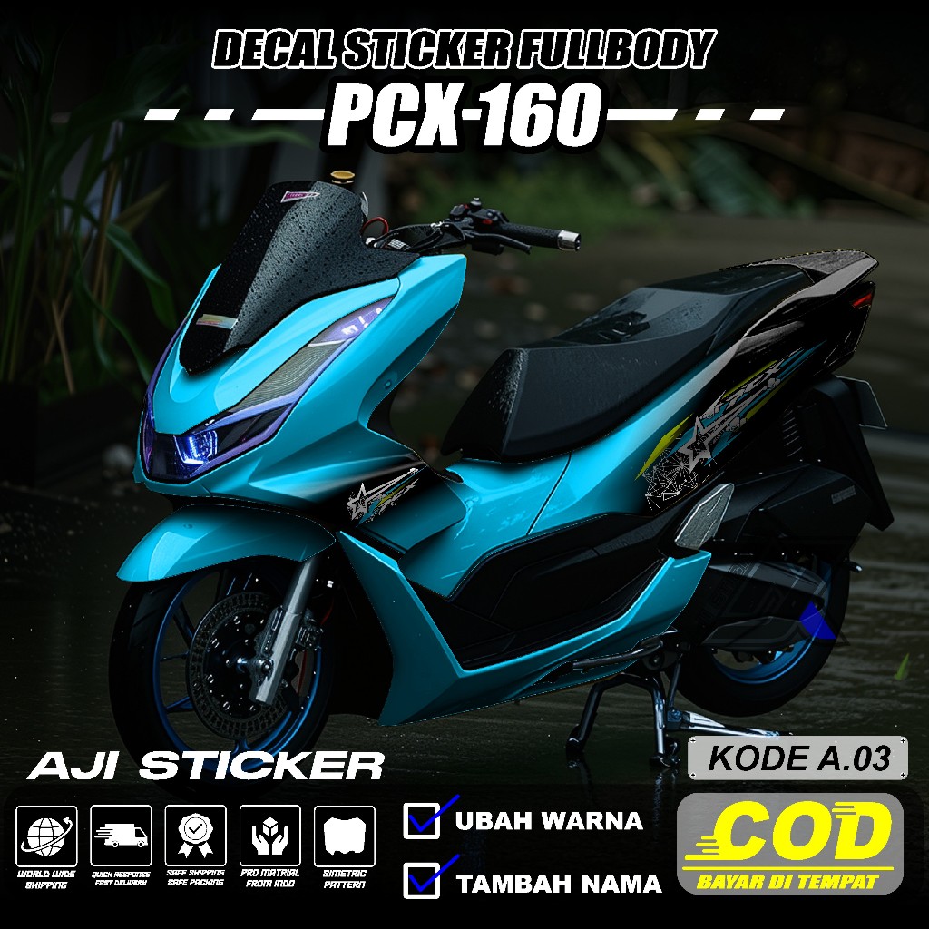 COD Sticker Decal  Pcx 160 Full Body - Stiker Variasi PCX 160 ABS CBS 2021 2022 2023 2024 Full Blok