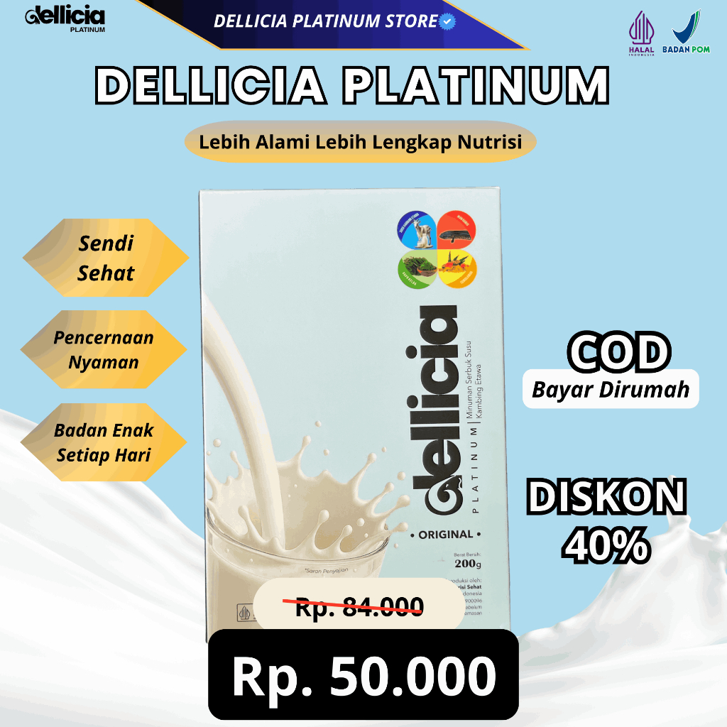 PROMO DELLICIA PLATINUM – Susu Kambing Etawa Premium Bantu Jaga Sendi, Pencernaan
