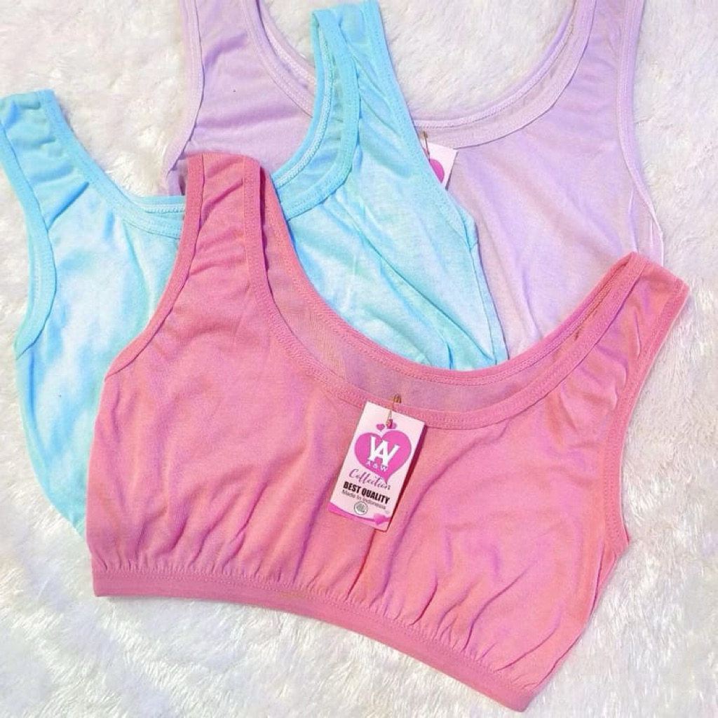 TERLARIS PROMO 6 PCS Miniset Anak Perempuan Miniset Remaja Miniset BRA Model Polos Karakter Size...