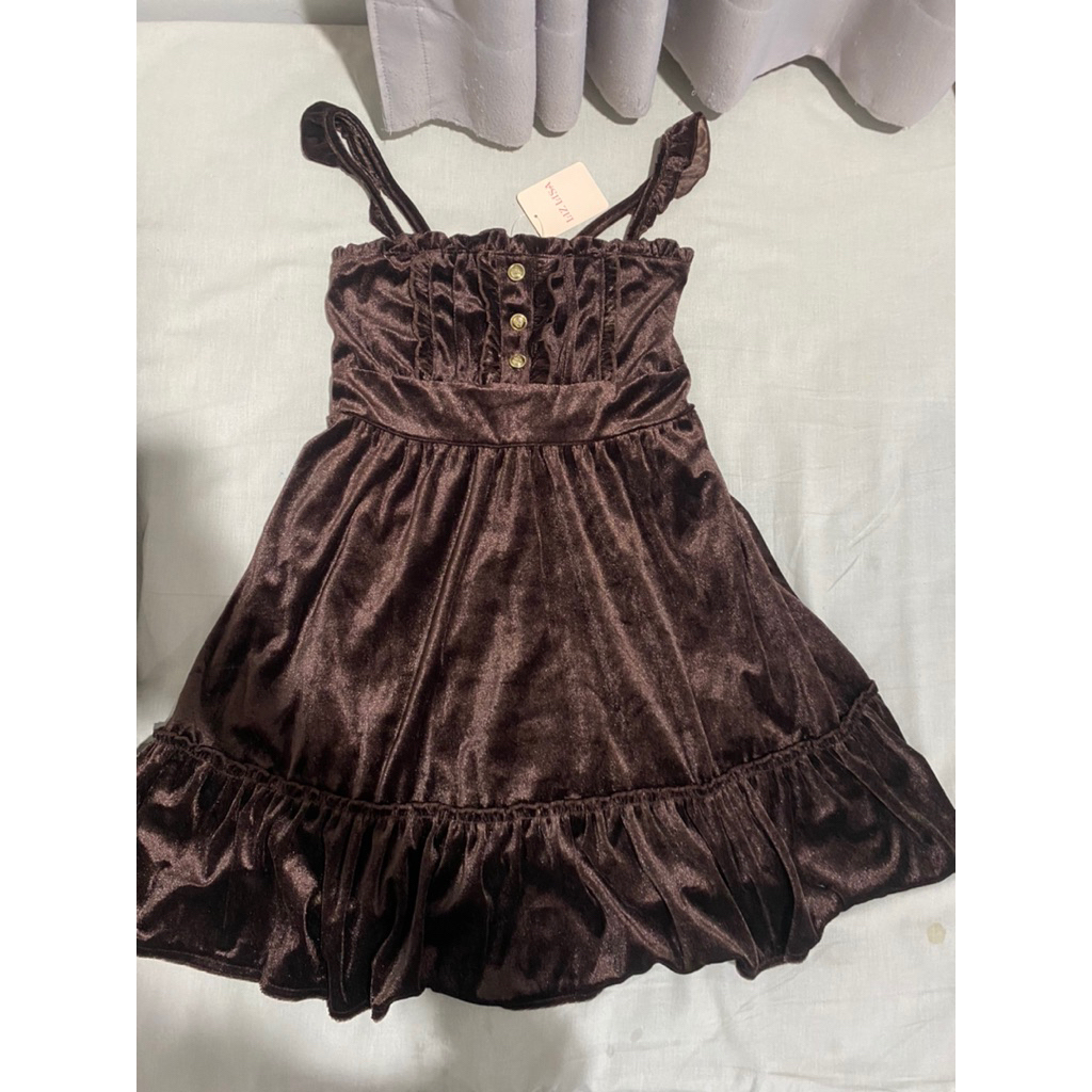 Lizlisa choco velvet dress