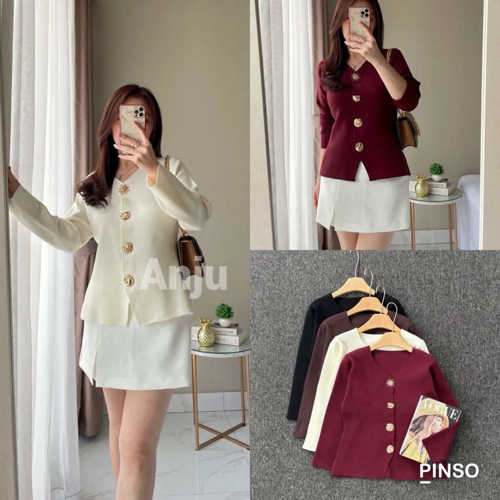 MELISA Cardigan Import - ANJU | Cardigan Import Wanita | Cardigan Premium Knit Wanita