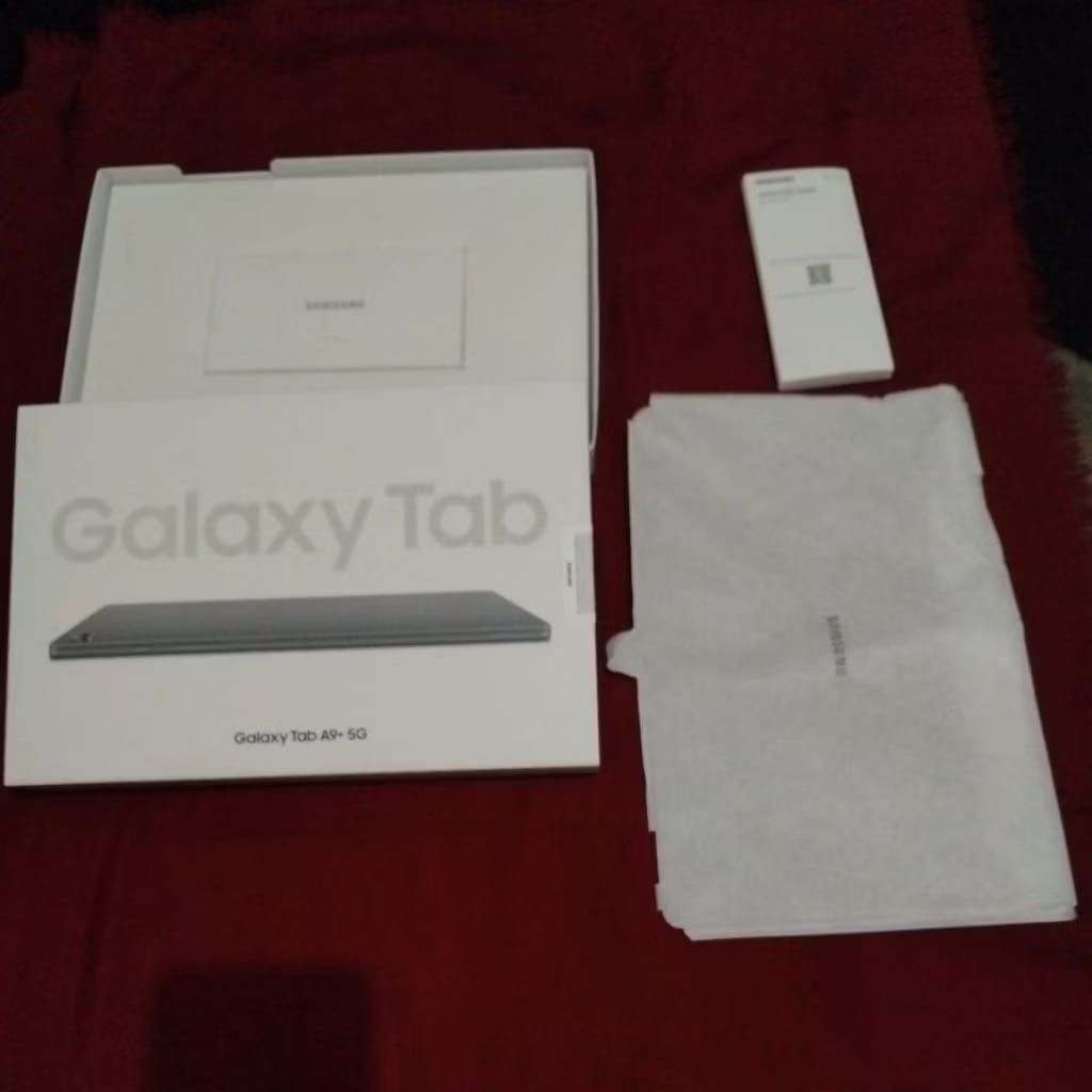 dus box samsung tab a9+ plus 5G original 100% copotan lengkap manual book warna graphite