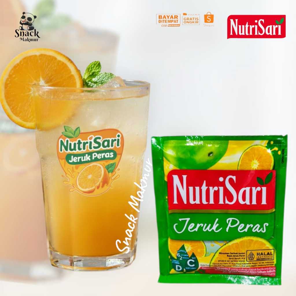 NUTRISARI MINUMAN ES SEGAR RASA JERUK PERAS ( VITAMIN C ) 1 RENCENG 10 PCS