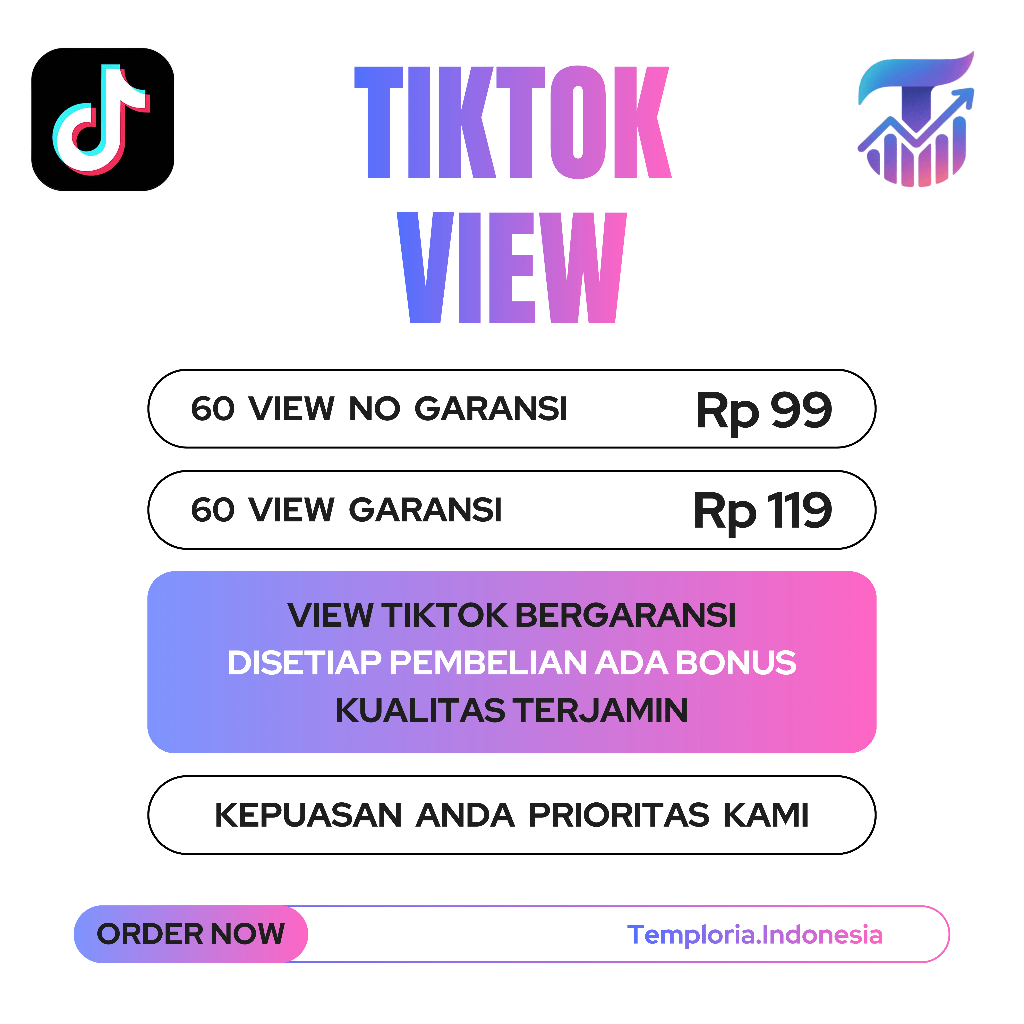 View TikTok termurah bergaransi View Postingan TikTok bergaransi dan berbonus Instant Service