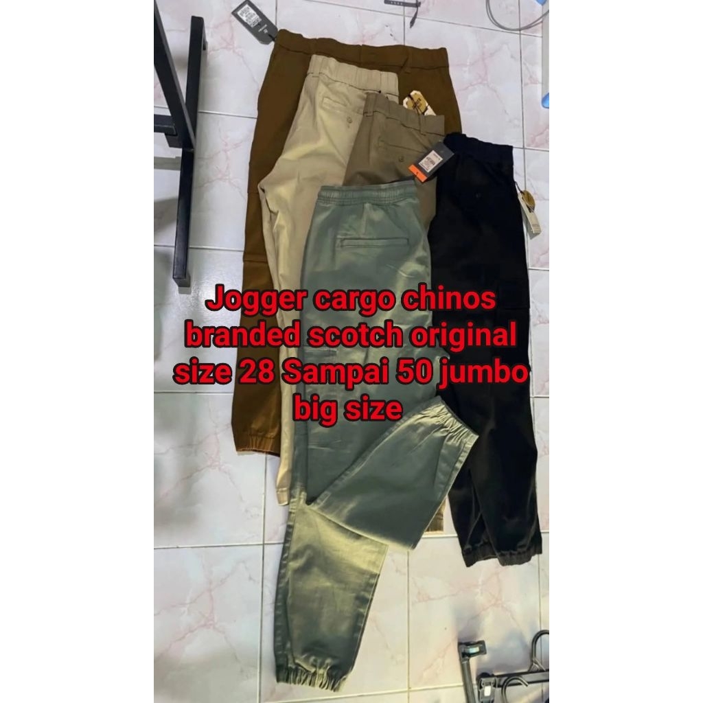 Celana Jogger Cargo Chinos SCOTCH