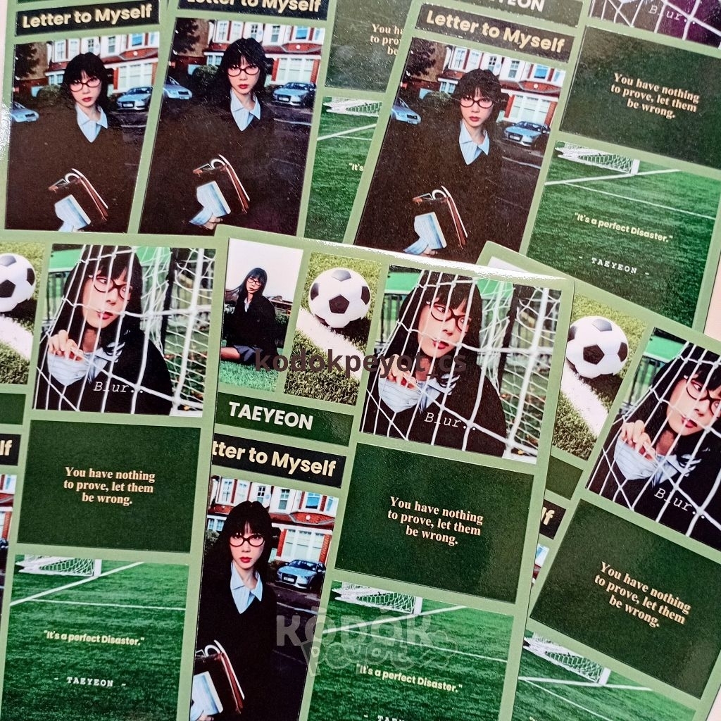 Stiker TAEYEON Letter to Myself Sticker KIM TAEYEON Disaster Kiss Cut Glossy