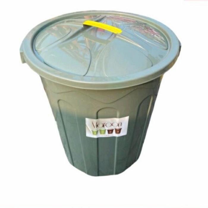 GREAT Ember Plastik Tutup 100 LITER Jumbo Besar Maroon Pegangan / Tong Wadah Air 100 Liter Besar