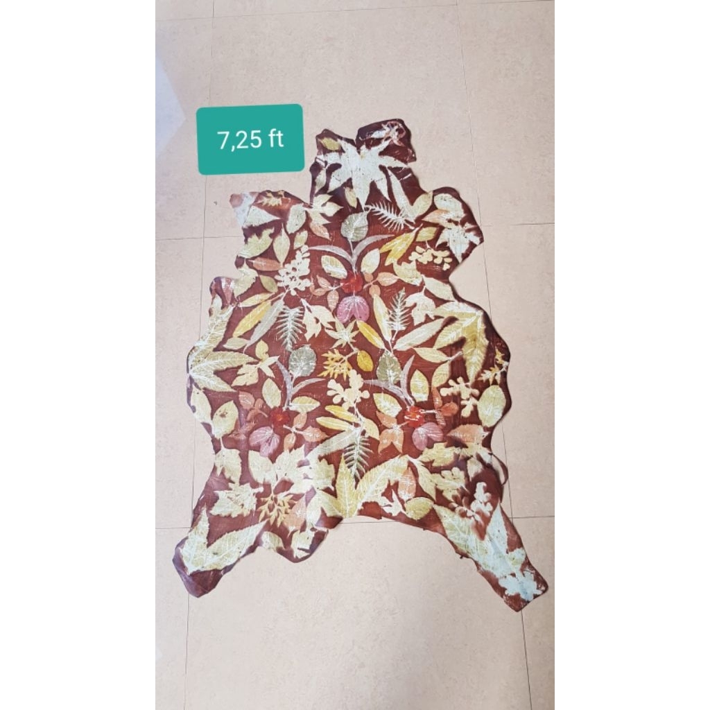 Kulit Kambing asli Ecoprint warna warni