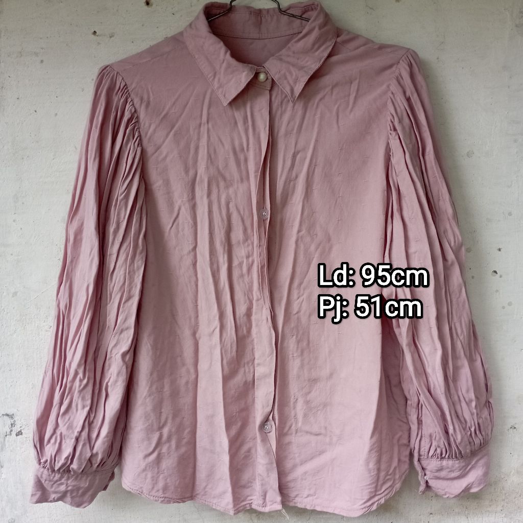 [Cuci Gudang] Blouse Rayon Lengan Balon Puffy Premium